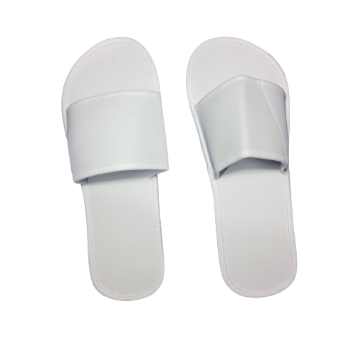 (6313) sandal spon 3mm polos putih (27 cm)